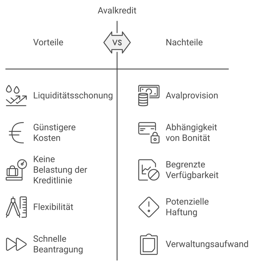 Avalkredit - Vorteile, Nachteile